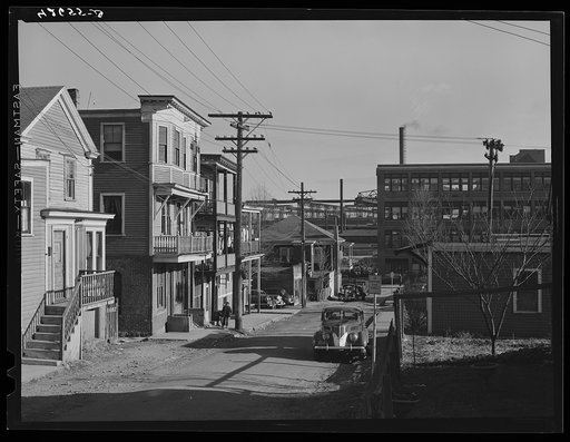 A Syrian neighborhood near the shipyards. Slum area where many shipyard workers live. Winter Street, Quincy, Massachusetts