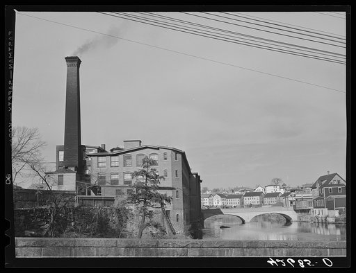 An old mill and bridge. Woonsocket, Rhode Island