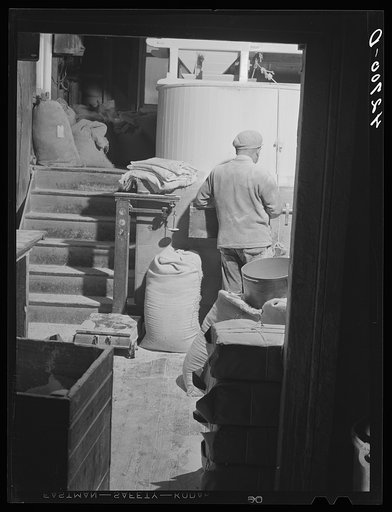 Inside Kenyon's johnnycake flour mill in Usquepaugh, Rhode Island