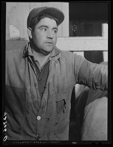 Untitled photo, possibly related to: Dennis DeCosta, Portuguese FSA (Farm Security Administration) client and his family. They raise garden vegetables and about ten cows. Little Compton, Rhode Island