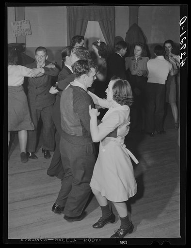At a Saturday night square dance in Clayville, Rhode Island