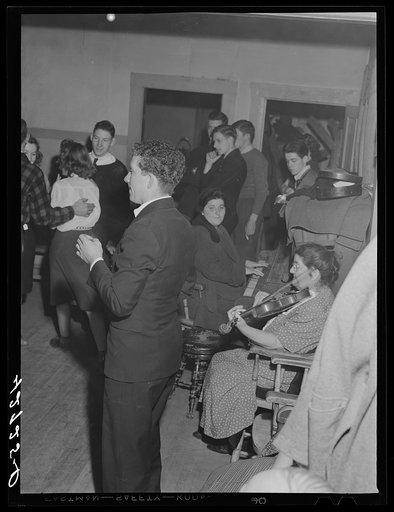 At a Saturday night square dance in Clayville, Rhode Island