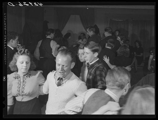 At a Saturday night square dance in Clayville, Rhode Island
