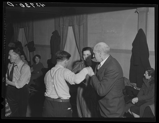 At a Saturday night square dance in Clayville, Rhode Island