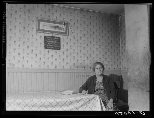 Mrs. John Rambone, wife of Italian FSA (Farm Security Administration) client, truck gardener in Johnston, Rhode Island
