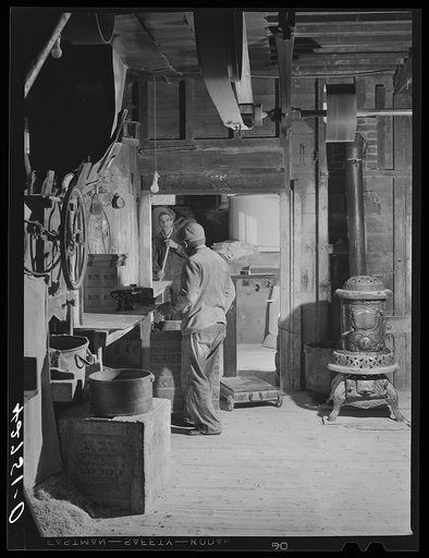 Inside Kenyon's johnnycake flour mill in Usquepaugh, Rhode Island