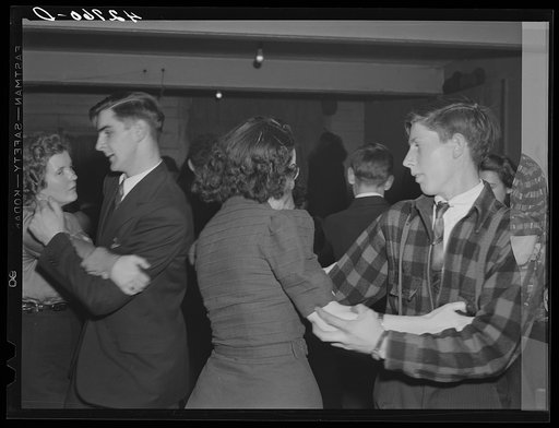 At a Saturday night square dance in Clayville, Rhode Island