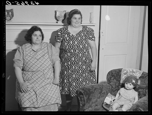 Mrs. Botello and her sister, Portuguese FSA (Farm Security Administration) clients. Portsmouth, Rhode Island