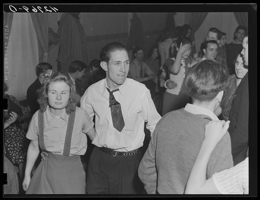 At a Saturday night square dance in Clayville, Rhode Island