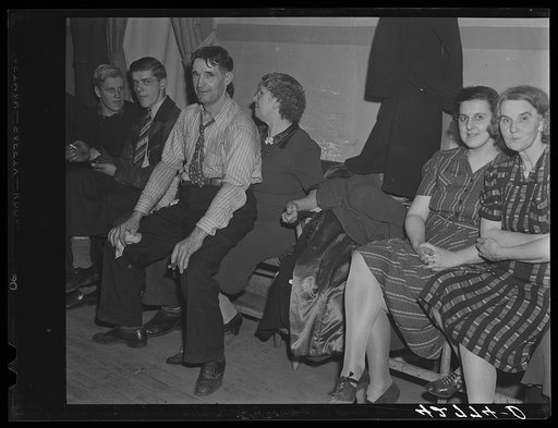 At a Saturday night square dance in Clayville, Rhode Island