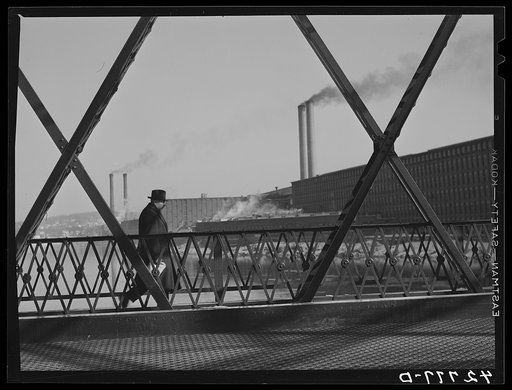 Untitled photo, possibly related to: Men going to work in a textile mill in Lawrence, Massachusetts
