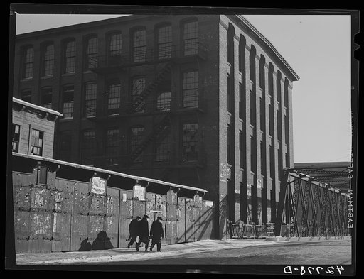 Men going to work at the mill. Lawrence, Massachusetts
