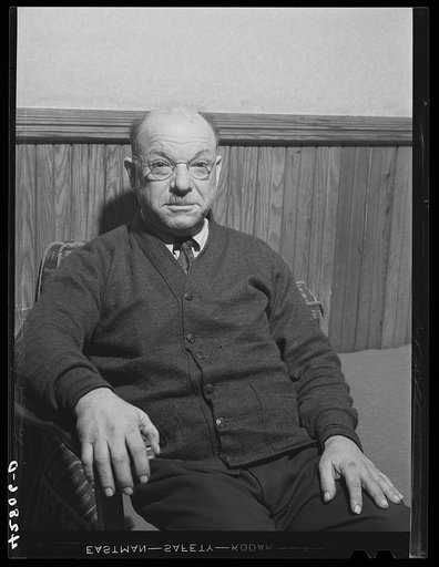 Mr. La Rosa, Italian vegetable farmer in Methuen, Massachusetts. Both he and a son work at the Plymouth mill in Lawrence, and in the summer the son takes care of the farm