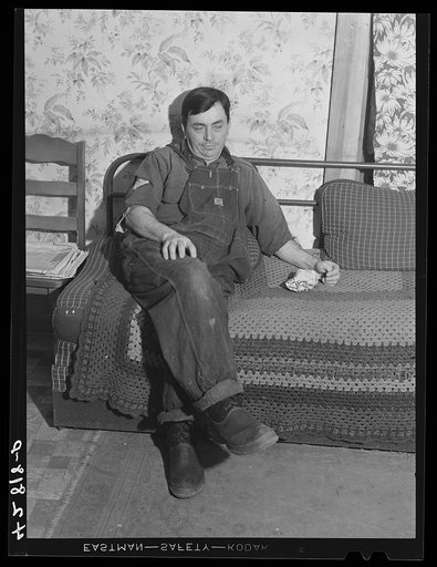Mr. John P. Collins, vegetable farmer of Taunton, Massachusetts. He raises about six acres of vegetables and has eleven cows. To supplement his farm income he rents his truck out to an Army camp nearby