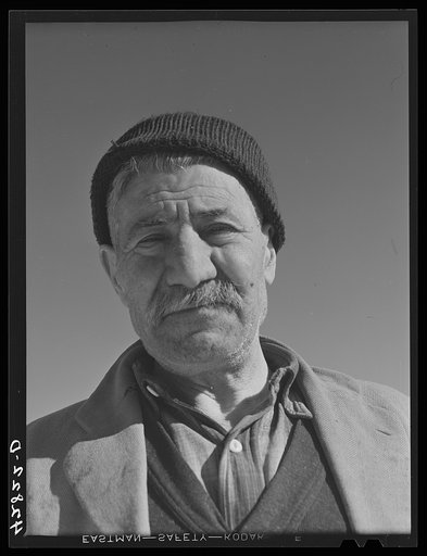 Mr. Hazar Loosigian, Armenian. Runs a small vegetable farm. The money his son makes on WPA (Work Projects Administration) helps the family thru the winter. West Andover, Massachusetts