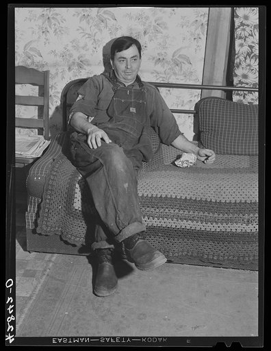 Untitled photo, possibly related to: Mr. John P. Collins, vegetable farmer of Taunton, Massachusetts. He raises about six acres of vegetables and has eleven cows. To supplement his farm income he rents his truck out to an Army camp nearby