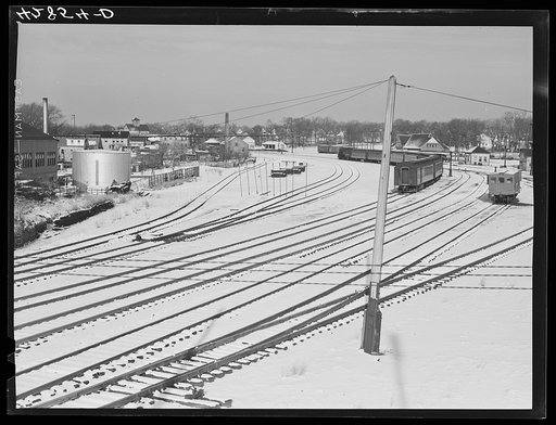 Railroad yard in Middleboro, Massachusetts