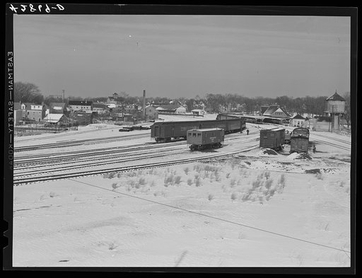 Railroad yard in Middleboro, Massachusetts