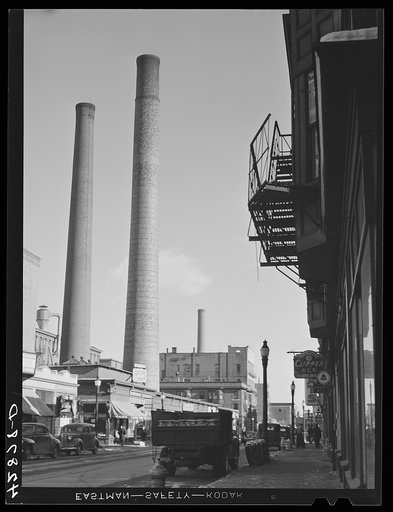 Untitled photo, possibly related to: A street in Lowell, Massachusetts