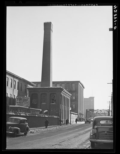 Untitled photo, possibly related to: Men going to work at the mill. Lawrence, Massachusetts