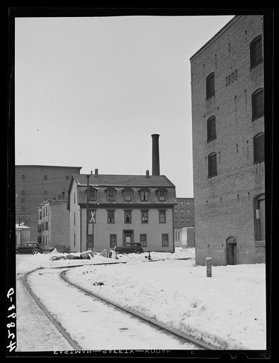 Untitled photo, possibly related to: Houses in mill district. Lowell, Massachusetts