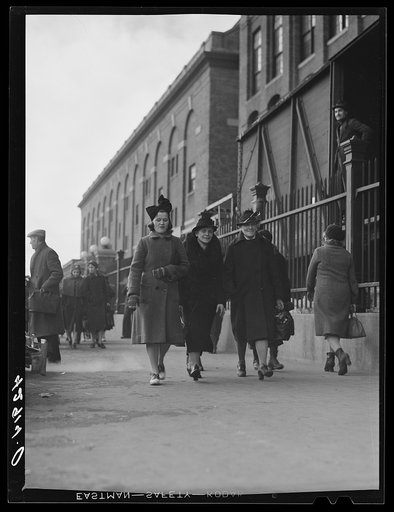 Employees leaving Ayer Mills (textile). Lawrence, Massachusetts
