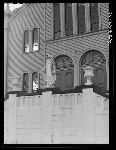 Madonna in front of church. New Bedford, Massachusetts