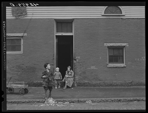 Children in slum section of New Bedford, Massachusetts