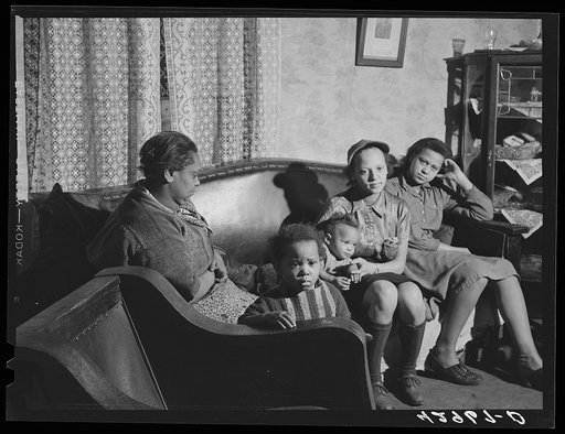 Negro family living in slum area in Beaver Falls, Pennsylvania