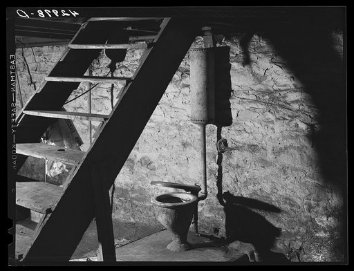 This is the only toilet in a two-family house in New Brighton, Pennsylvania