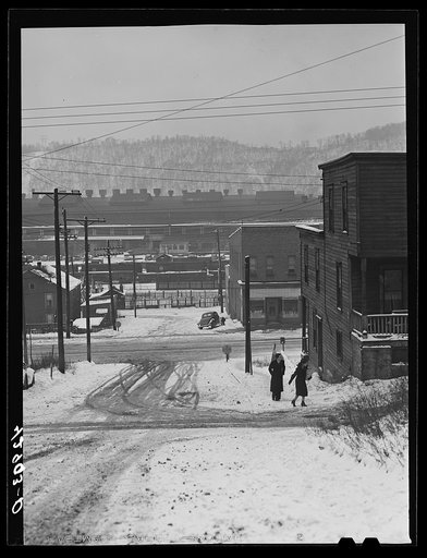 Street in the steel town of Midland, Pennsylvania