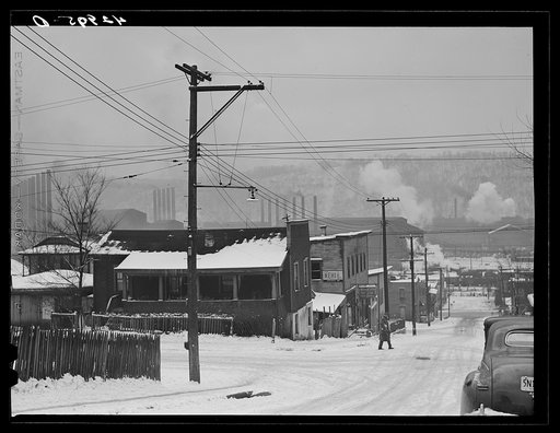 Houses and steel mill in Midland, Pennsylvania