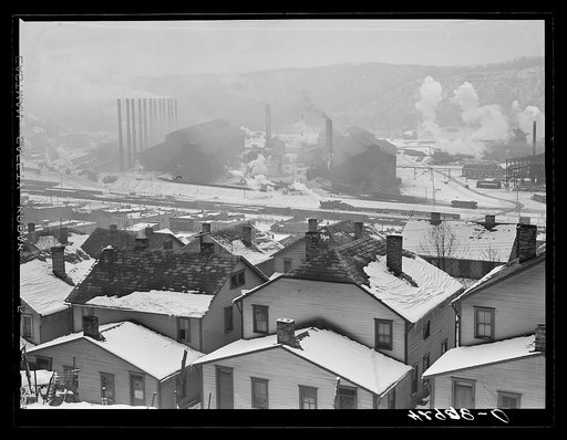 Houses and steel mill in Midland, Pennsylvania