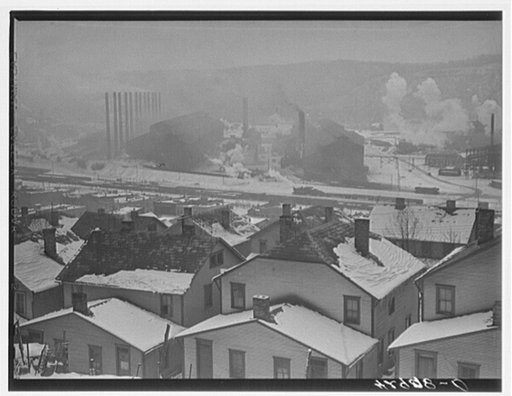 Houses and steel mill in Midland, Pennsylvania