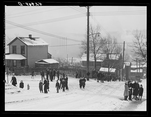 Schoolchildren in the steel town of Midland, Pennsylvania