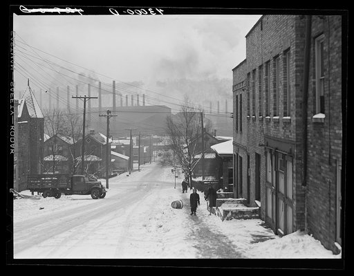 Street in the mill town of Midland, Pennsylvania