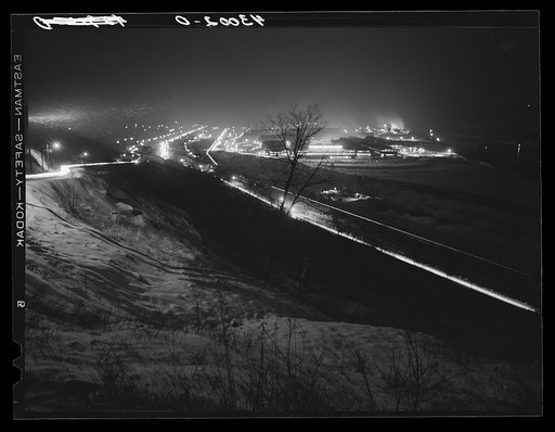 Midland, Pennsylvania at night