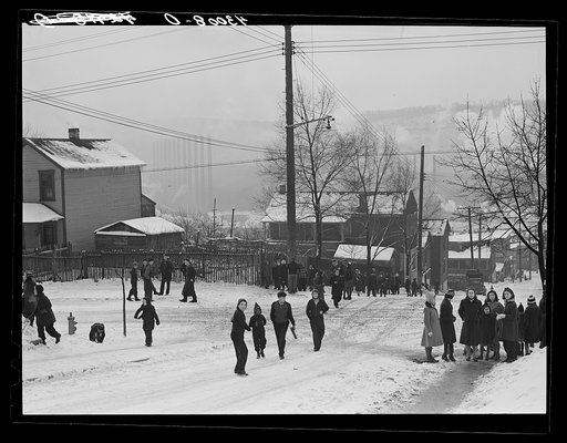 Schoolchildren in the steel town of Midland, Pennsylvania