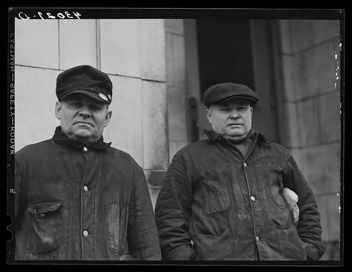 Russian steelworkers at the Pittsburgh Crucible Steel Company in Midland, Pennsylvania