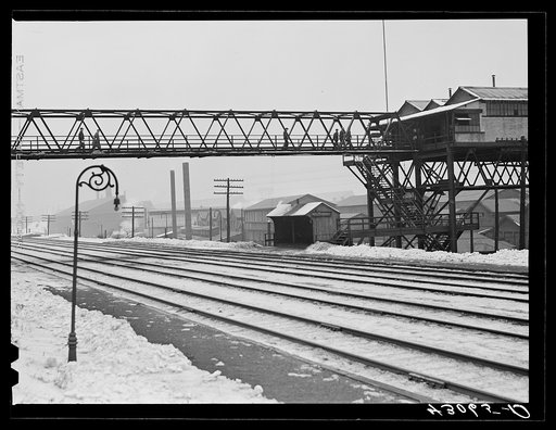 Untitled photo, possibly related to: The end of the afternoon shift at the Jones and Laighlin Steel Corporation. Aliquippa, Pennsylvania