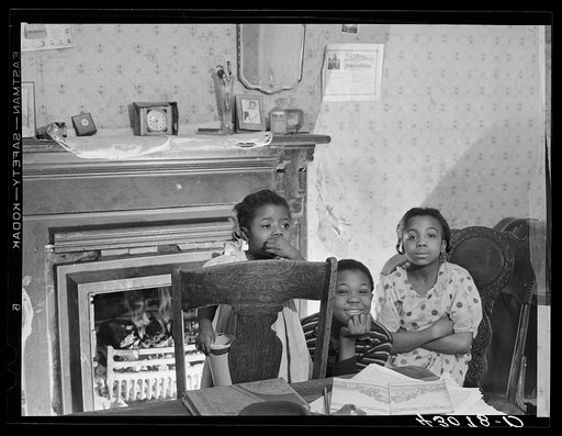 Children of Mr. W. Jones, living in a substandard house in Rochester, Pennsylvania