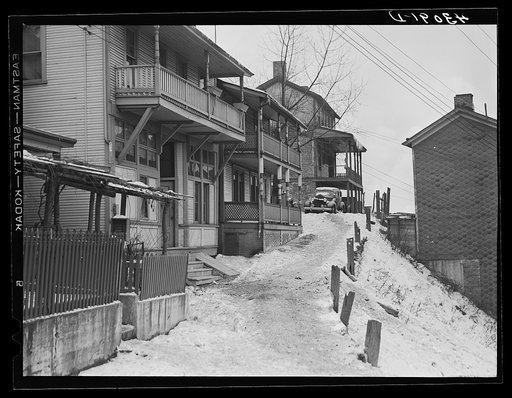 Street on one of the hills in Aliquippa, Pennsylvania