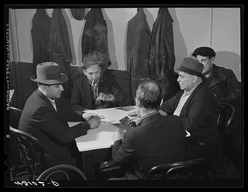 A game of cards in a Greek restaurant in Aliquippa, Pennsylvania