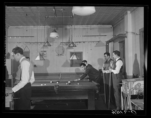 The recreation room of the Serbian Club in Aliquippa, Pennsylvania