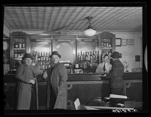 At the bar in the Democratic Club in Aliquippa, Pennsylvania