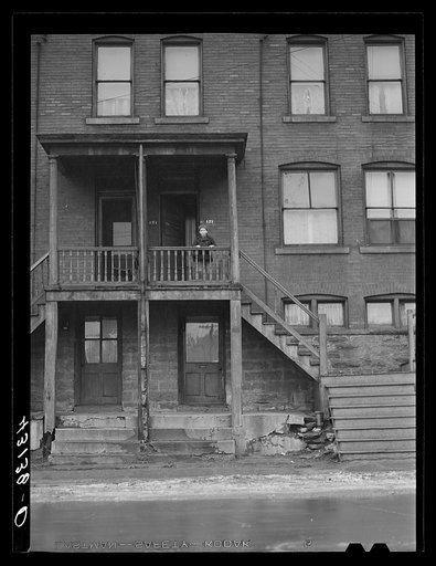 Houses in slum area in Pittsburgh, Pennsylvania