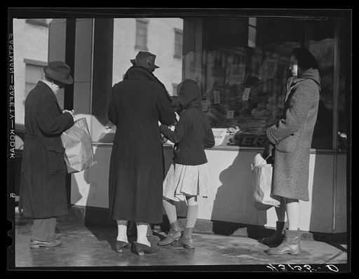 Saturday afternoon shoppers in Beaver Falls, Pennsylvania
