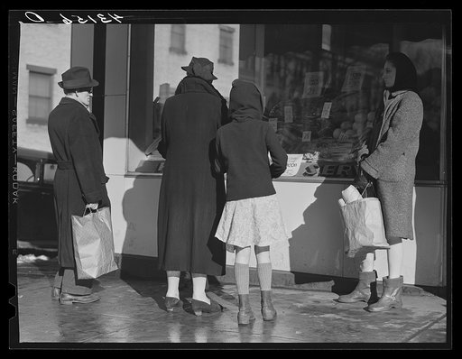 Untitled photo, possibly related to: Saturday afternoon shoppers in Beaver Falls, Pennsylvania