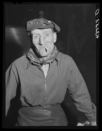 Worker in Washington Tinplate Works. Washington, Pennsylvania
