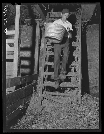 Interior of barn near Rockville, Maryland